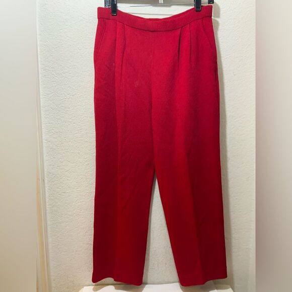 St. John Evening Marie Gray Pants red  size 4 - Picture 1 of 6